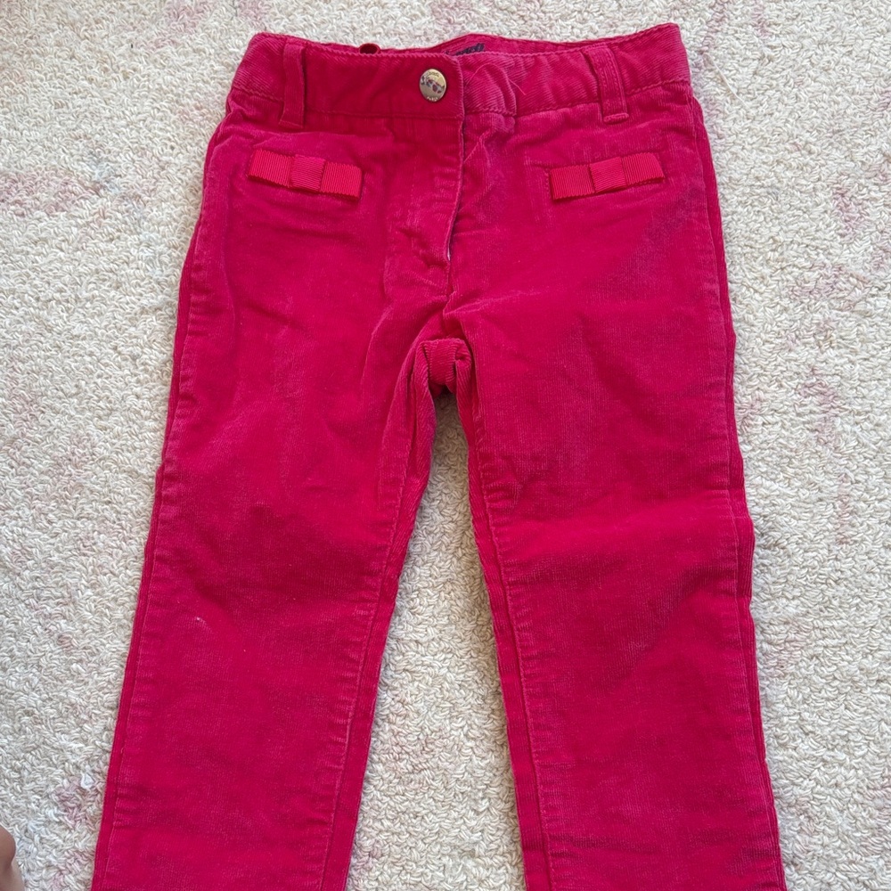 Jacadi Vibrant Red Corduroy Trousers